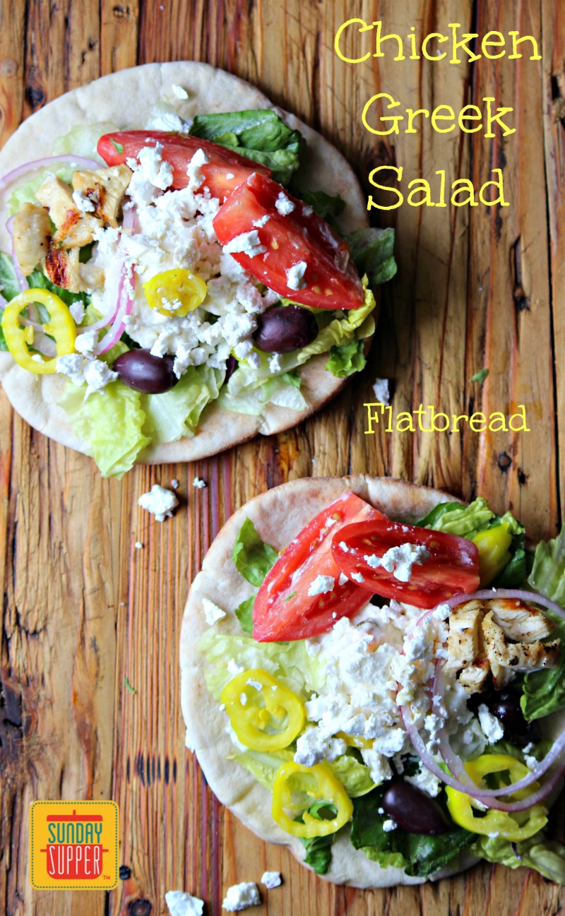 Chicken Greek Salad Flatbread