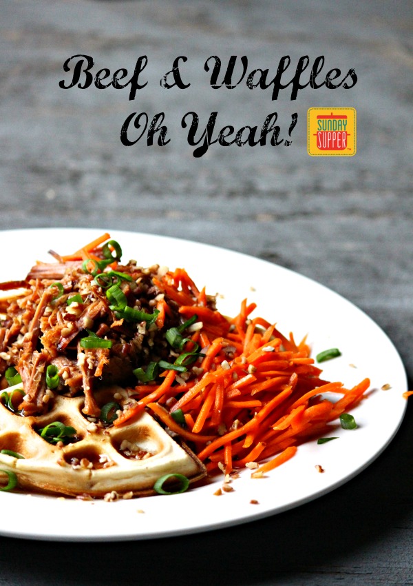 Sweet and Spicy Beef & Waffles #SundaySupper