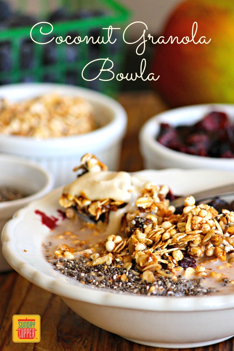 Coconut Granola Bowla #SundaySupper