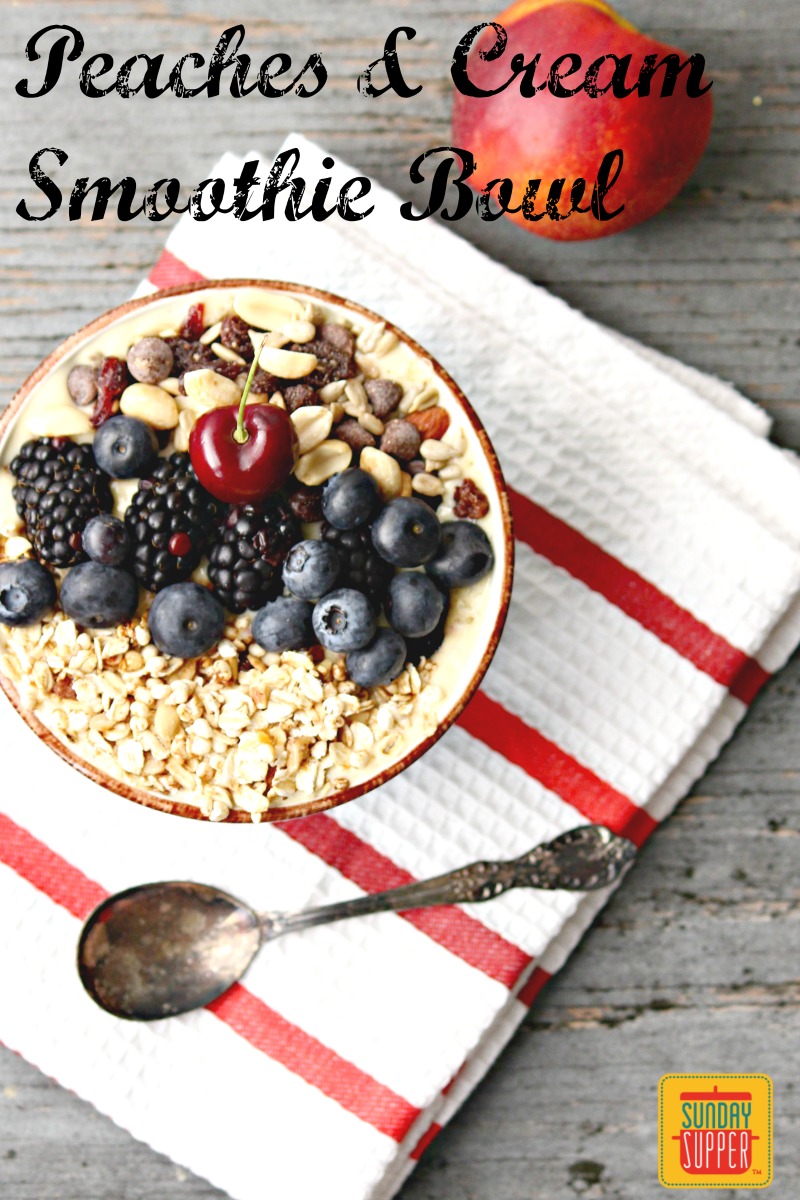 Peaches and Cream Smoothie Bowl