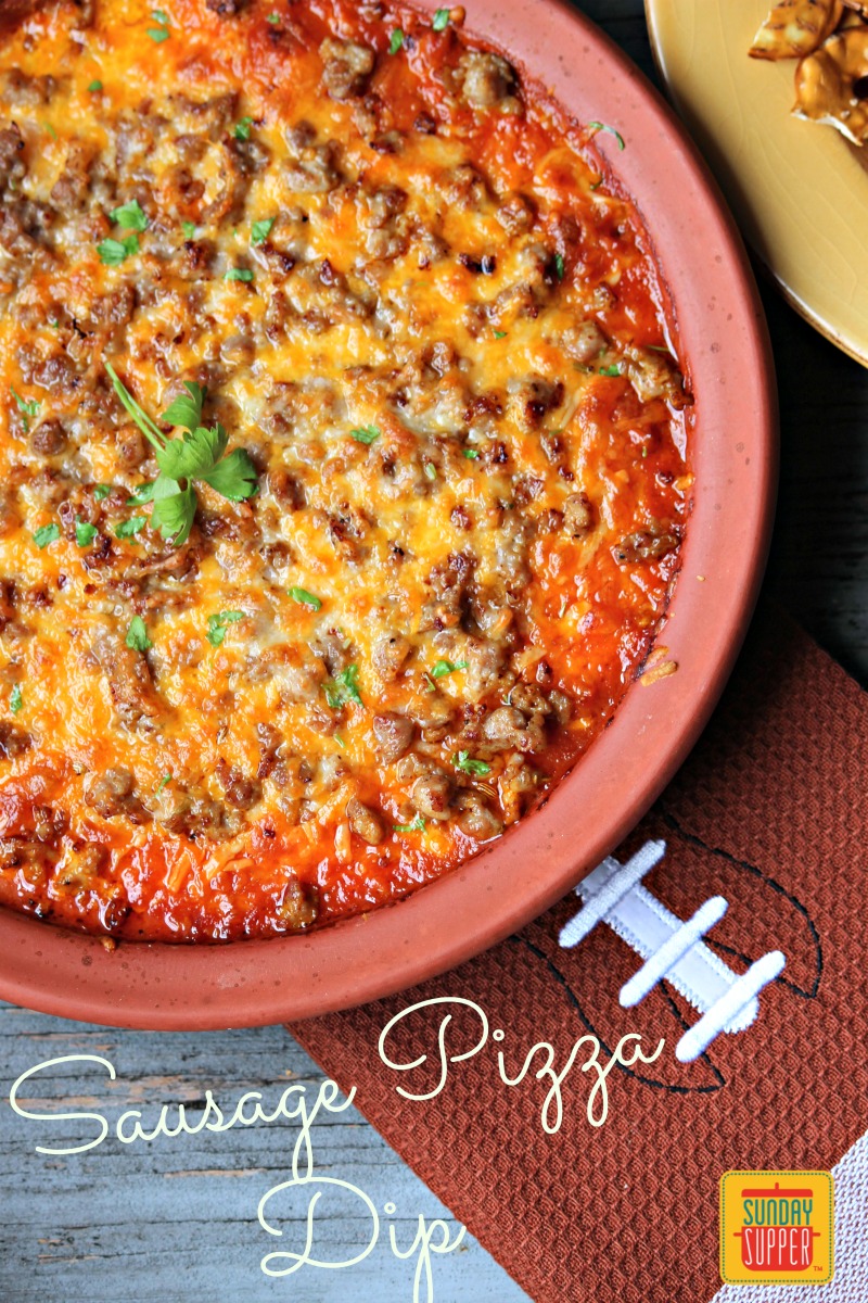 Sausage Pizza Dip #SundaySupper