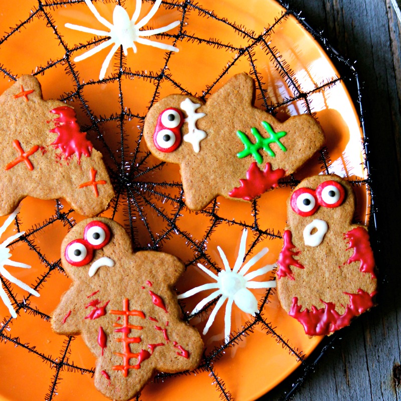 Gingerbread Zombies Halloween Cookies 