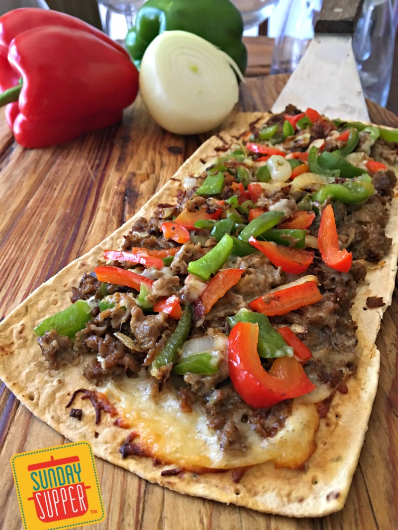 Philly Cheesesteak Flatbread 