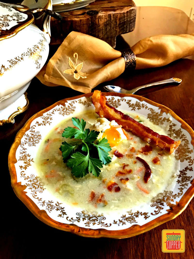 Bacon Egg Potato Turkey Leftover Soup