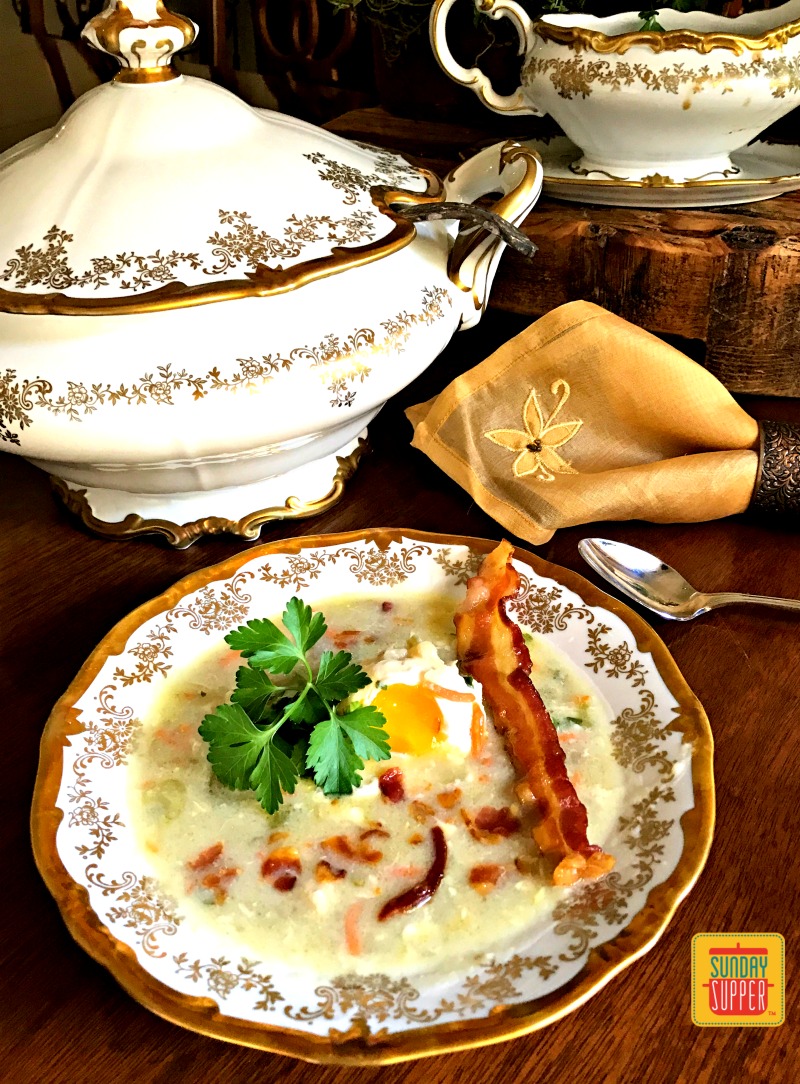 Bacon Egg Potato Turkey Leftover Soup 