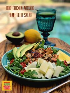 BBQ Chicken Avocado Hemp Seed Salad