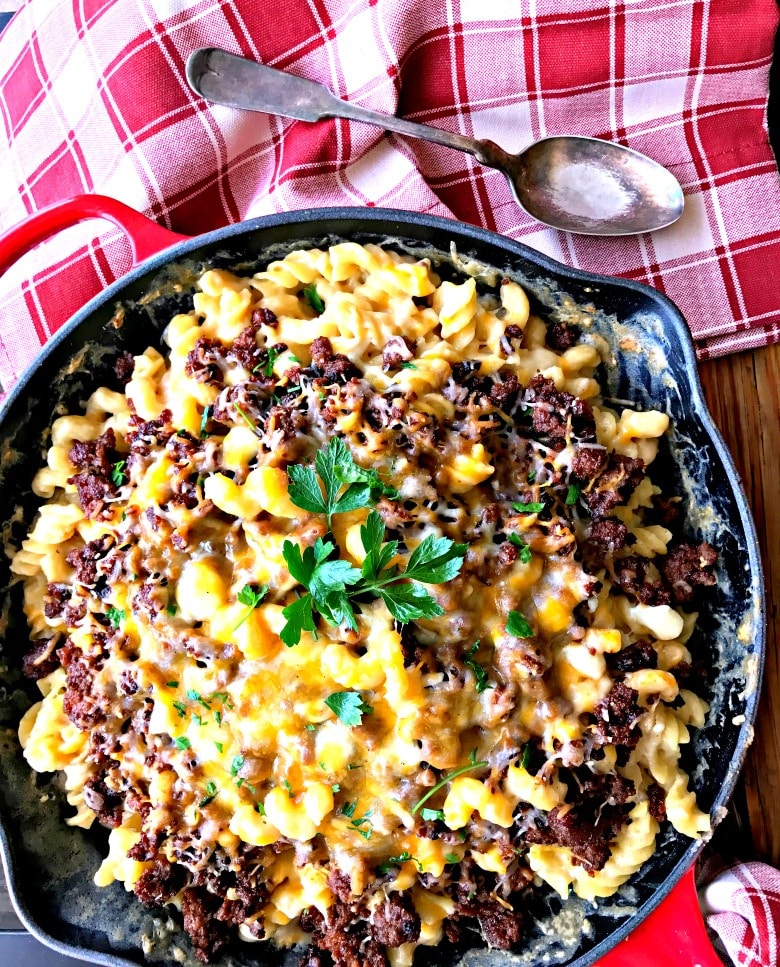 BBQ Beef Macaroni and Cheese 