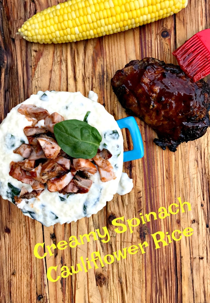 Creamy Spinach Cauliflower Rice Recipe